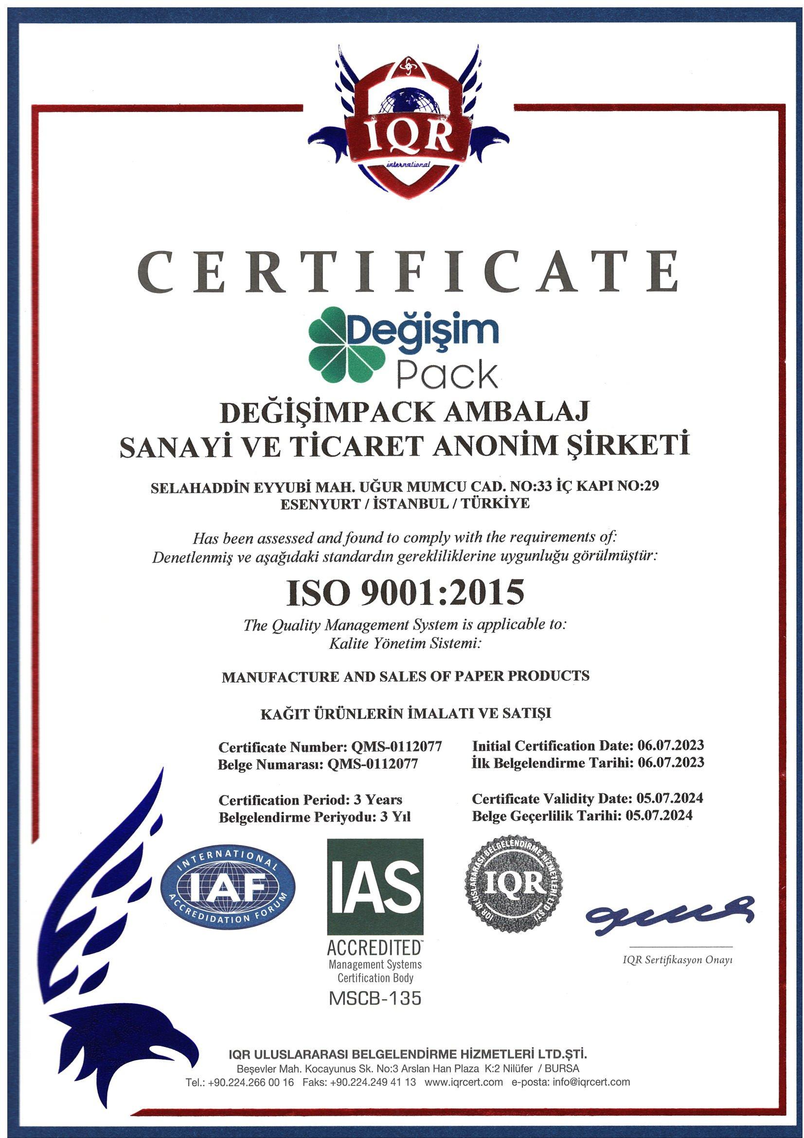 ISO 9001:2015